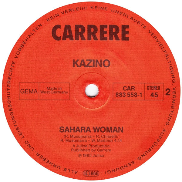 Kazino : Shoot (12", Maxi)