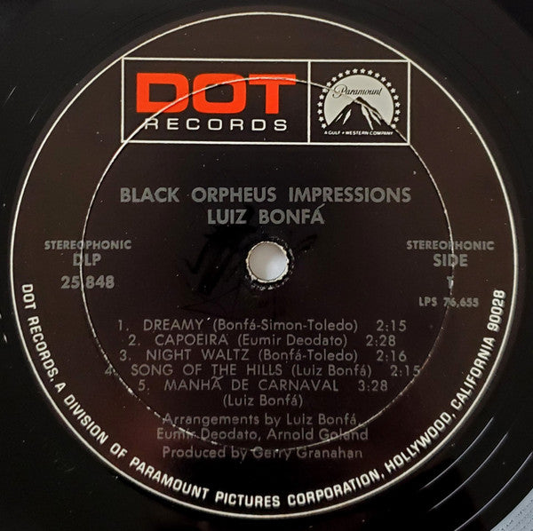 Luiz Bonfá : Black Orpheus Impressions (LP, Album)