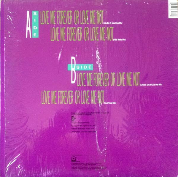 Trilogy : Love Me Forever Or Love Me Not (12")