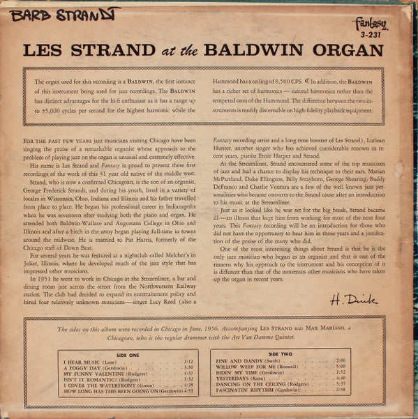 Les Strand : Les Strand At The Baldwin Organ  (LP, Red)