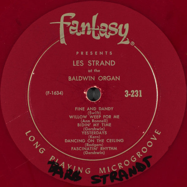 Les Strand : Les Strand At The Baldwin Organ  (LP, Red)