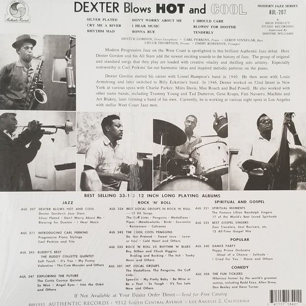 Dexter Gordon : Dexter Blows Hot And Cool (LP)
