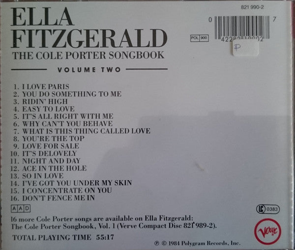 Ella Fitzgerald : The Cole Porter Songbook, Vol. 2 (CD, Album, RM)