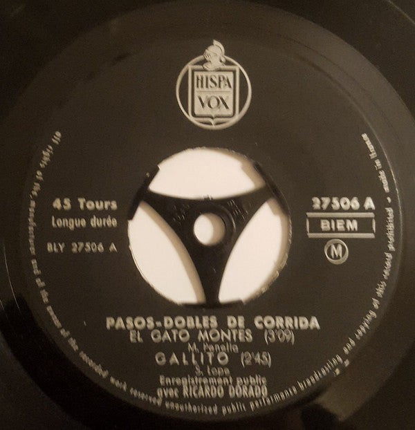 Ricardo Dorado : Pasos-dobles De Corrida (7", EP)