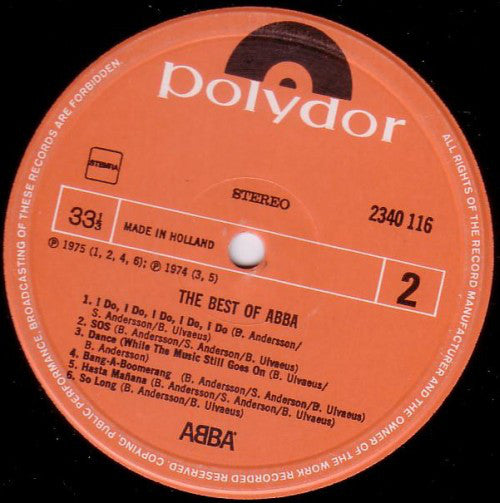 ABBA : The Best Of ABBA (LP, Comp, RE)