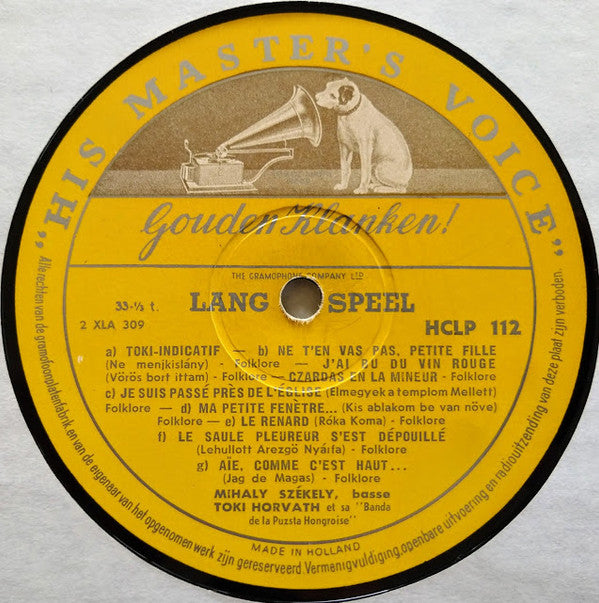 Gyula Toki Horváth : Sa Banda De La Puzsta (LP, Album, Mono)