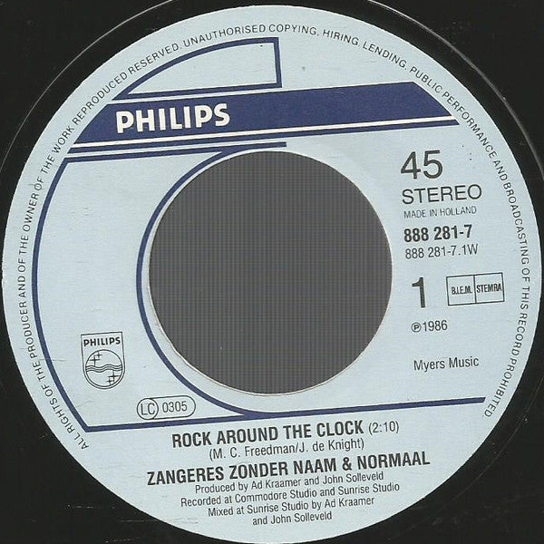 Zangeres Zonder Naam & Normaal : Rock Around The Clock (7", Single)