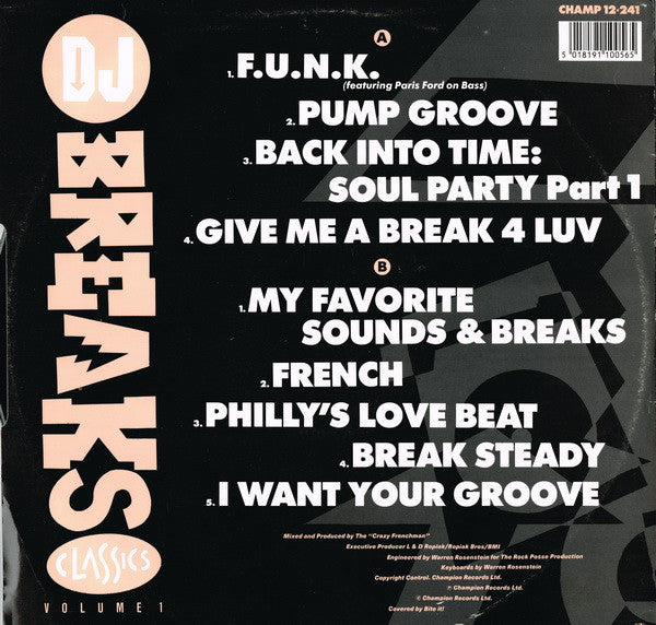 The Crazy Frenchman : DJ Breaks Classics Vol. 1 (LP, MiniAlbum)