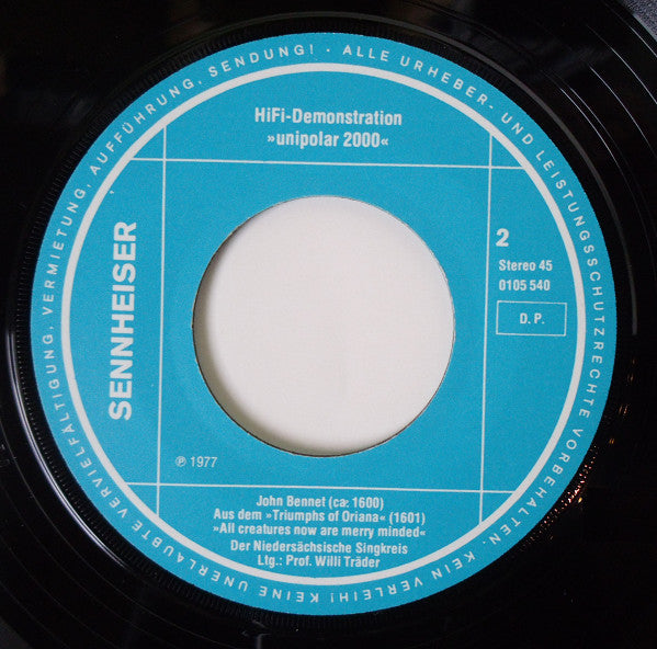 Various : Sennheiser HiFi-Demo Unipolar 2000 (7")