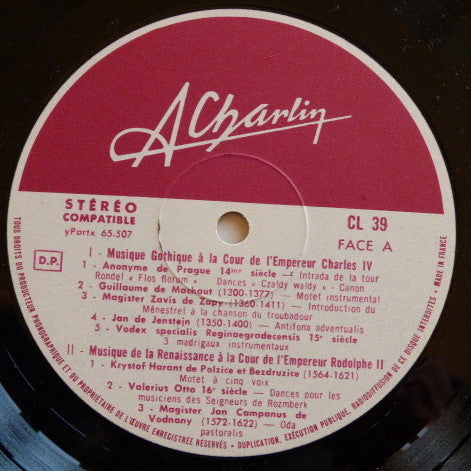 Symposium "Pro Musica Antiqua" De Prague : Musique À La Cour De Prague (LP)