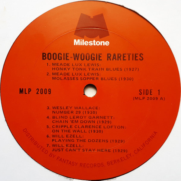 Various : Boogie Woogie Rarities 1927-1932 (LP, Album, Comp)