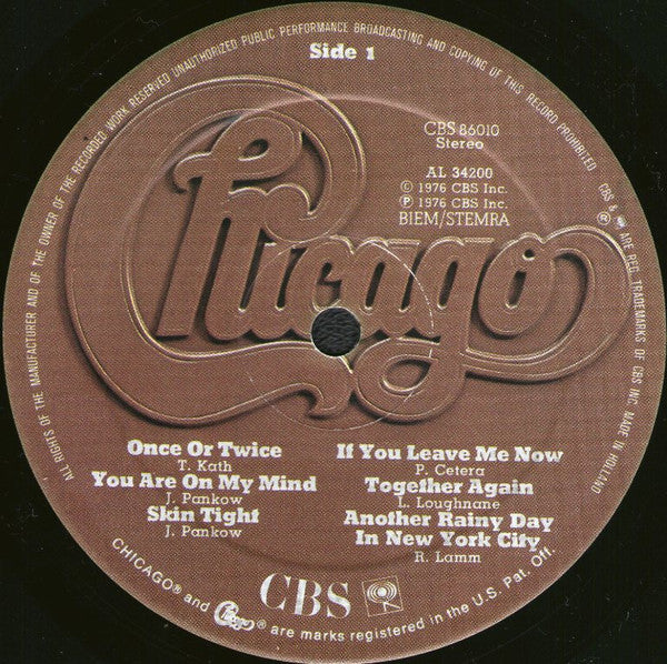 Chicago (2) : Chicago X (LP, Album, RE, Gat)