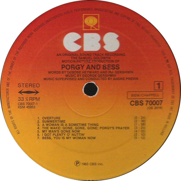 Samuel Goldwyn : The Samuel Goldwyn Motion Picture Production Of Porgy And Bess (LP, Album)