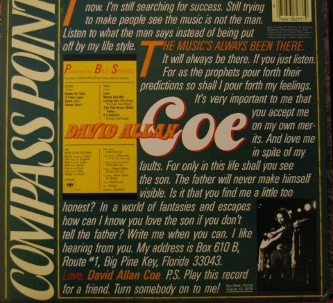 David Allan Coe : Compass Point (LP, Album)