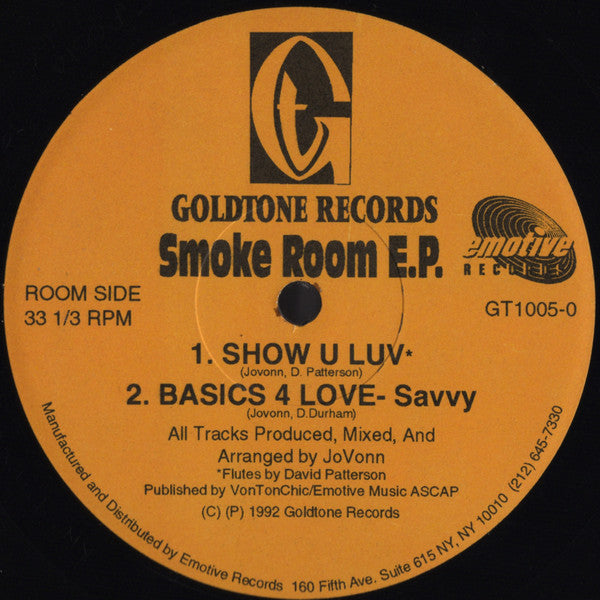 T. Lavora* : Smoke Room E.P. (12", EP)