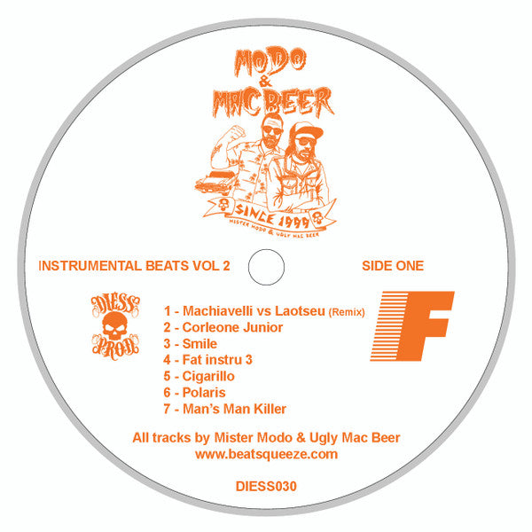 Mister Modo & Ugly Mac Beer : Instrumental Beats Vol 2  (LP, Blu)