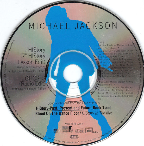 Michael Jackson : HIStory / Ghosts (CD, Single, Car)
