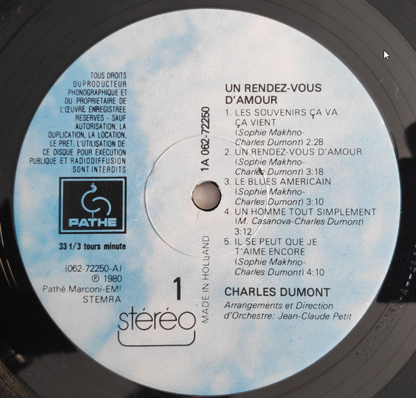 Charles Dumont : Un Homme Tout Simplement (LP, Gat)