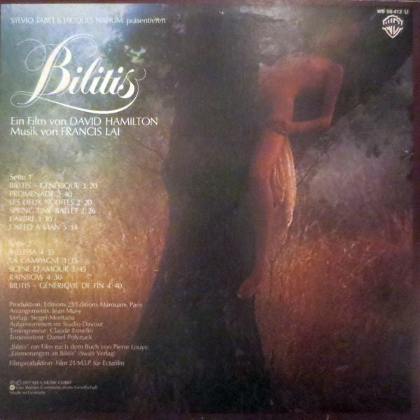 Francis Lai : Bilitis (LP, Album, Pos)