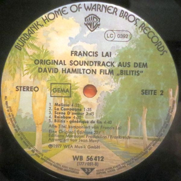 Francis Lai : Bilitis (LP, Album, Pos)