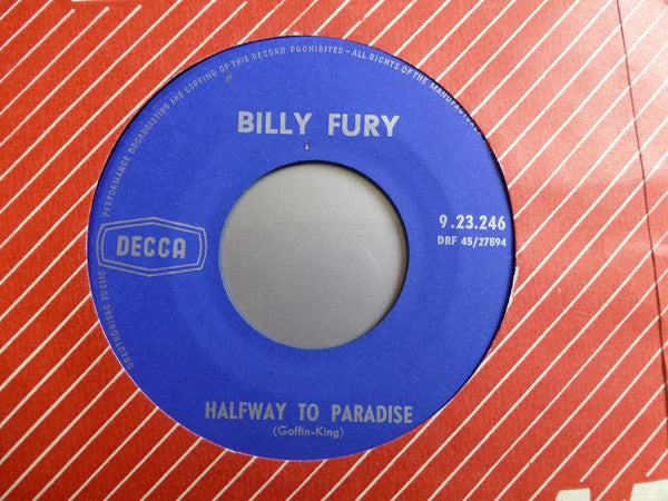 Billy Fury : Halfway To Paradise (7")