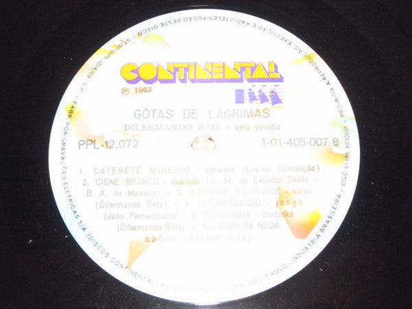 Dilermando Reis : Gotas De Lágrimas (LP, Album, RE)