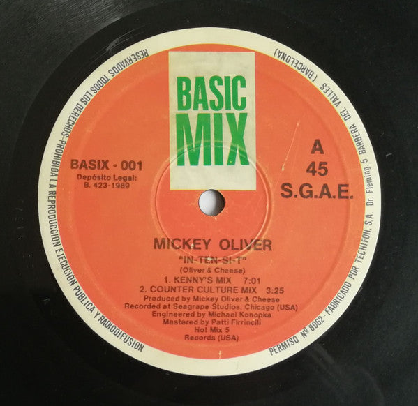 Mickey Oliver : In-Ten-Si-T (12", Ltd)
