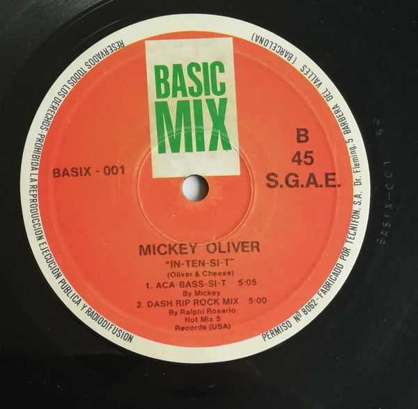 Mickey Oliver : In-Ten-Si-T (12", Ltd)