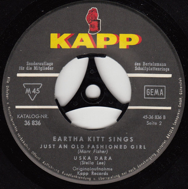 Eartha Kitt : Eartha Kitt Sings (7", Mono, Club, S/Edition)