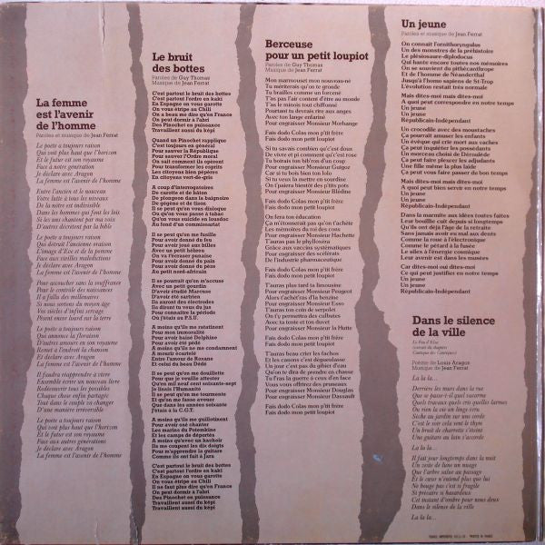 Jean Ferrat : Ferrat (LP, Album, Gat)