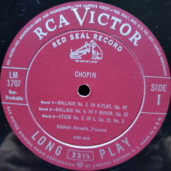 Vladimir Horowitz : Piano Music Of Chopin (LP, Mono)