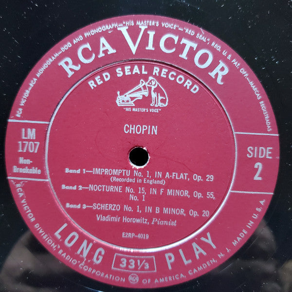 Vladimir Horowitz : Piano Music Of Chopin (LP, Mono)