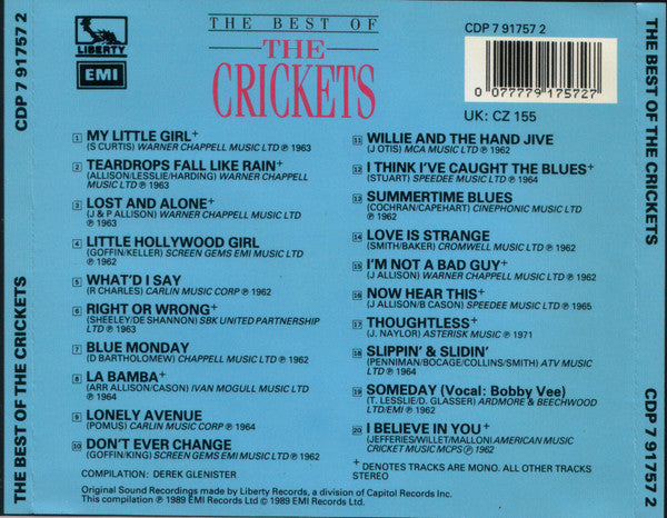 The Crickets (2) : The Best Of The Crickets (CD, Comp)