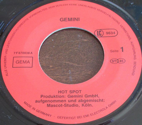 Unknown Artist / Hot Chocolate : Hot Spot / Emma - Die Platte Zum Ereignis Gemini-Eröffnung Stuttgart Königstrasse 18 (7", Single, Promo)