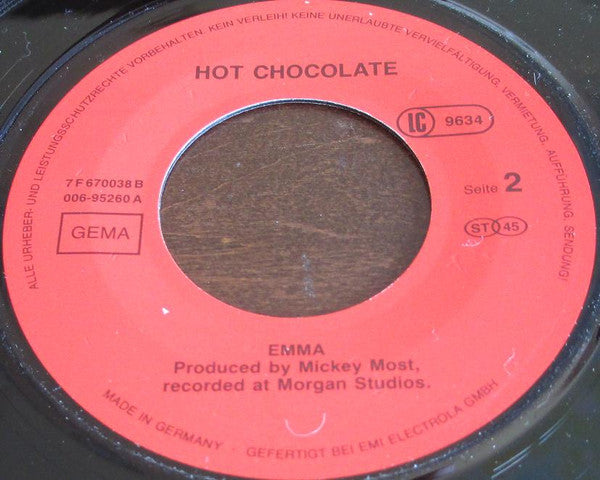 Unknown Artist / Hot Chocolate : Hot Spot / Emma - Die Platte Zum Ereignis Gemini-Eröffnung Stuttgart Königstrasse 18 (7", Single, Promo)
