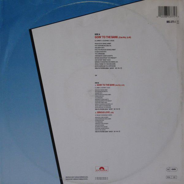 Commodores : Goin' To The Bank (12")