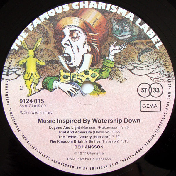 Bo Hansson : Music Inspired By Watership Down (LP, Album)