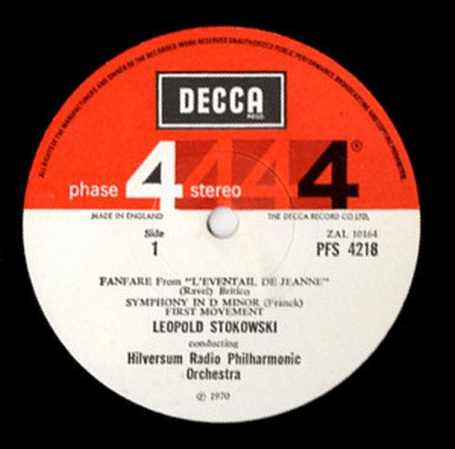 Leopold Stokowski, César Franck, Radio Filharmonisch Orkest : Symphony In D Minor (LP)