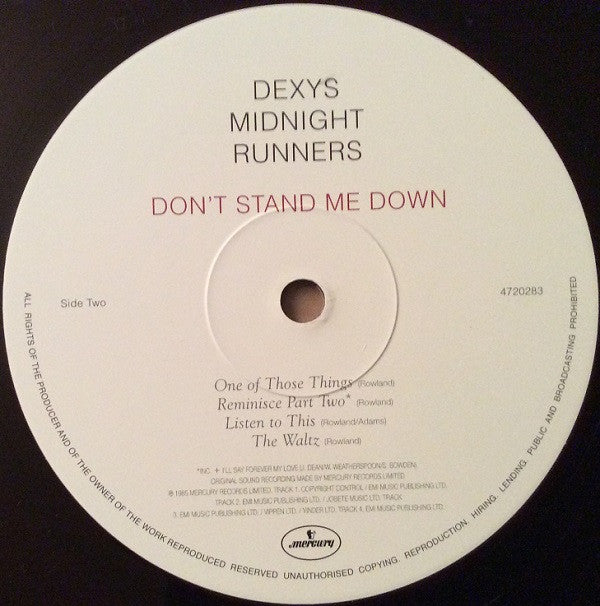 Dexys Midnight Runners : Don't Stand Me Down (LP, Album, RSD, RE, Pur)