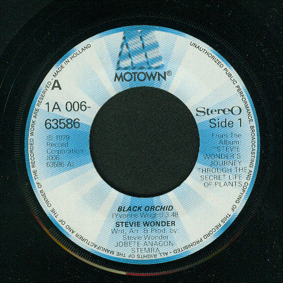 Stevie Wonder : Black Orchid (7", Single)