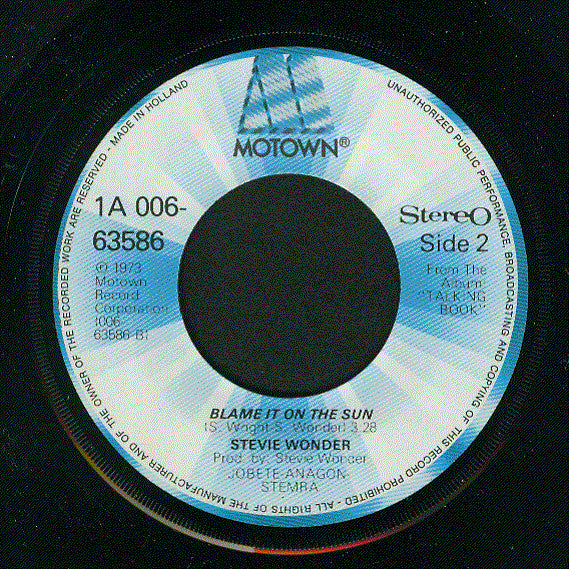 Stevie Wonder : Black Orchid (7", Single)