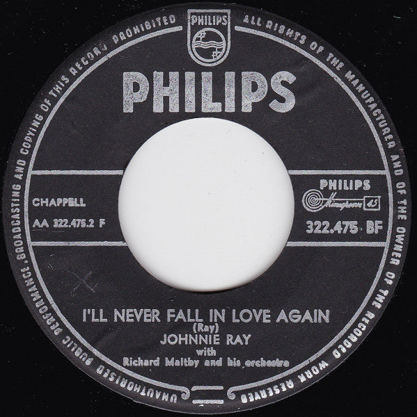 Johnnie Ray : You're All That I Live For / I'll Never Fall In Love Again (7", Single)