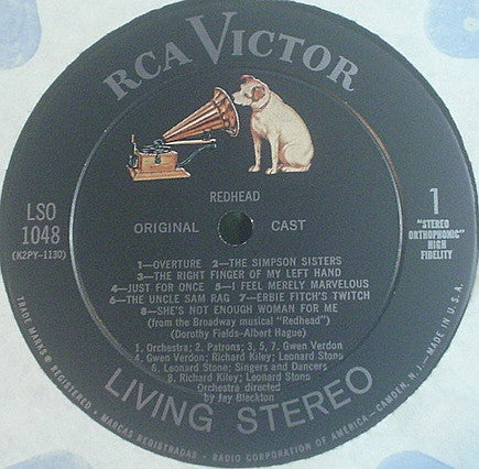 Gwen Verdon, Richard Kiley : Redhead (An Original Cast Recording) (LP, RE)