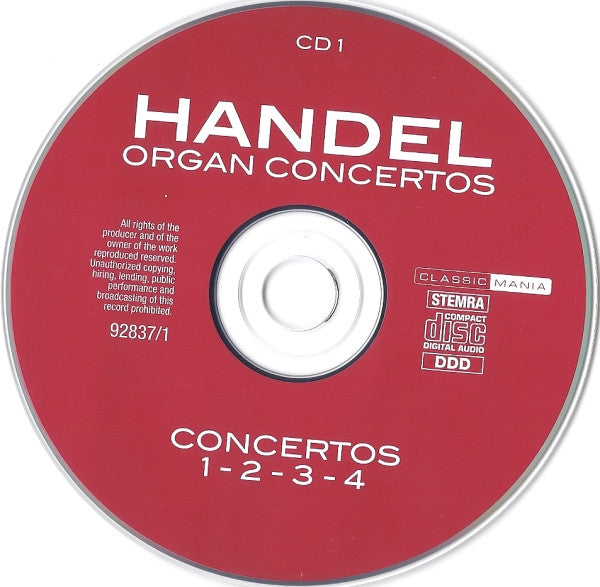 Georg Friedrich Händel / Christian Schmitt (2), Stuttgarter Kammerorchester, Nicol Matt : Organ Concertos (5xCD + Box)