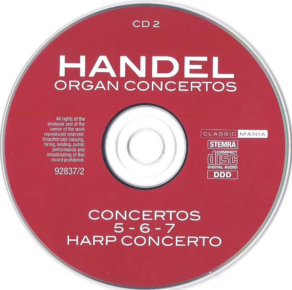 Georg Friedrich Händel / Christian Schmitt (2), Stuttgarter Kammerorchester, Nicol Matt : Organ Concertos (5xCD + Box)