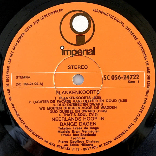 Neerlands Hoop In Bange Dagen : Plankenkoorts (LP, Album)