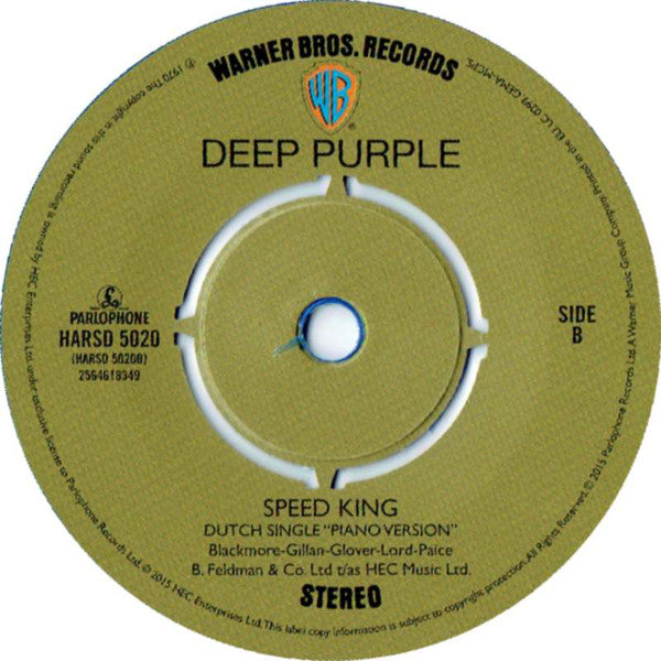 Deep Purple : Black Night / Speed King (7", RSD, Single, Ltd, Blu)