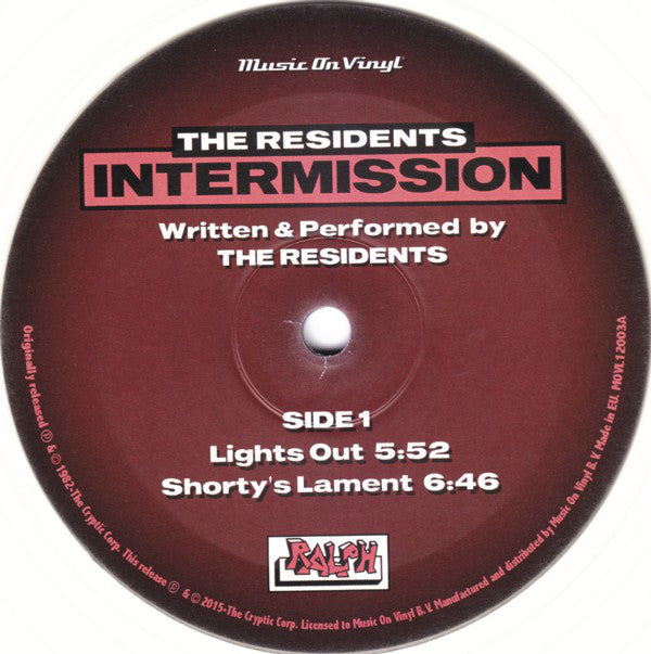 The Residents : Intermission (12", EP, RSD, Ltd, Num, RE, Cle)