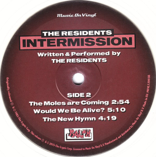 The Residents : Intermission (12", EP, RSD, Ltd, Num, RE, Cle)