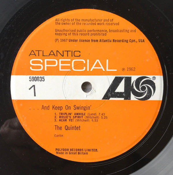 The Quintet* : ...And Keep On Swingin' (LP, RE)